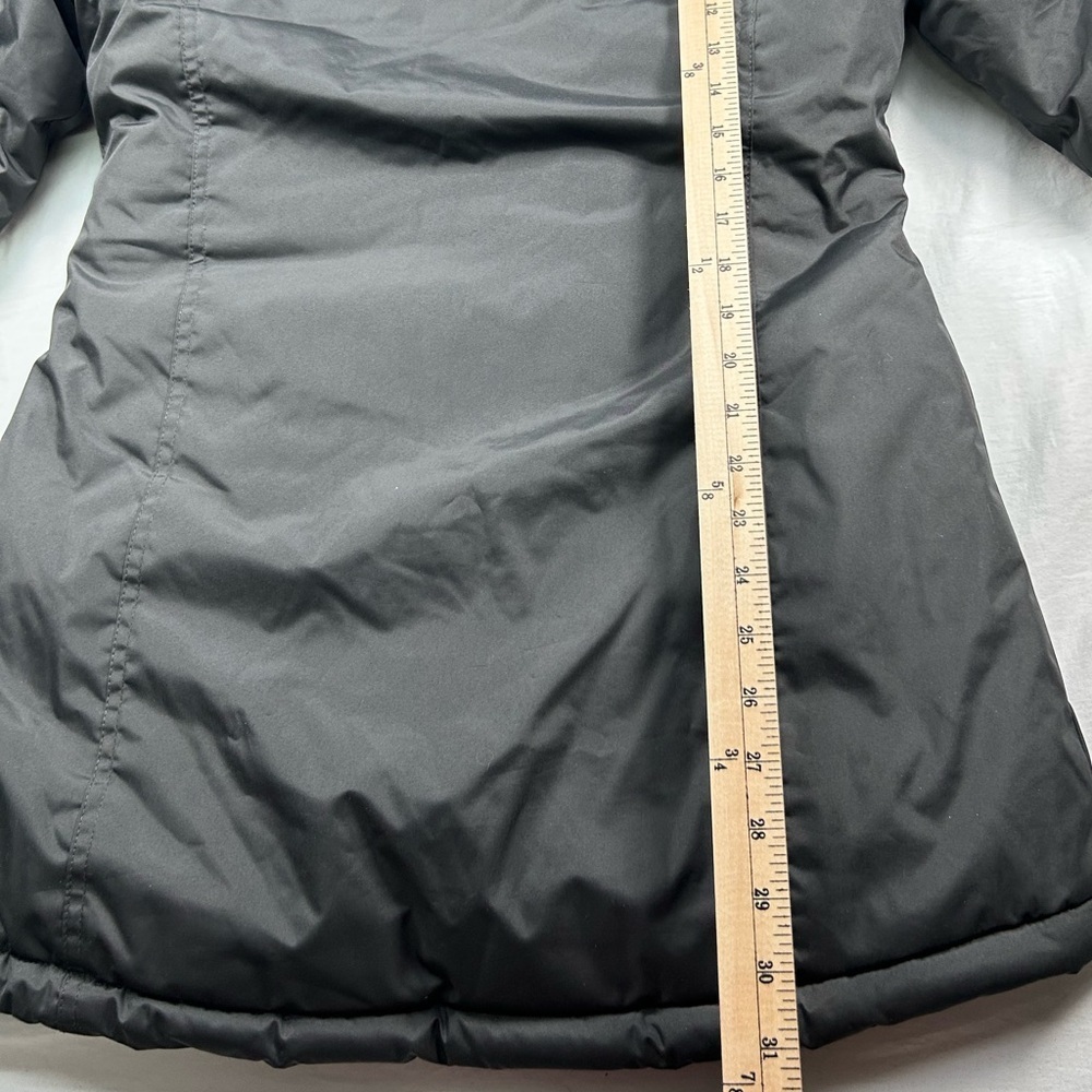 Madden Girl Black Hooded Winter Coat Jacket Faux Fur Trim Size S/P - Picture 12 of 16
